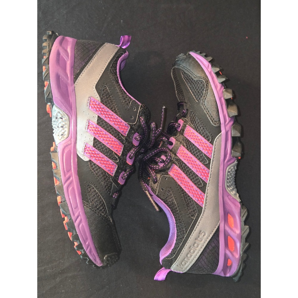 Adidas Kanadia TR5 Trail Running Shoes Women's Size 7 Black Purple Pink